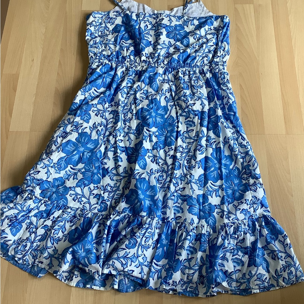 Vineyard Vines Blue and White Floral Midi Dress - Picture 2 of 7